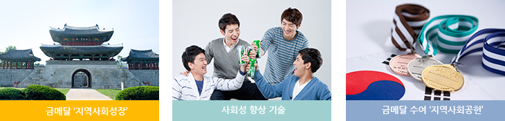 금메달 ‘지역사회성장’> 사회성 향상 기술 > 금메달 수여’지역사회공헌’